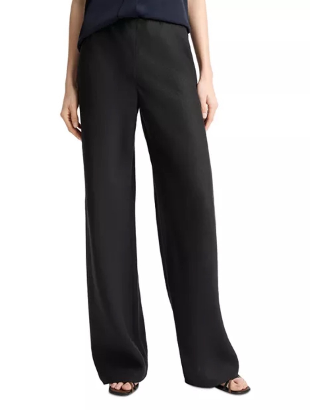 Vince Collette Cotton Linen Bias Straight Leg Pants